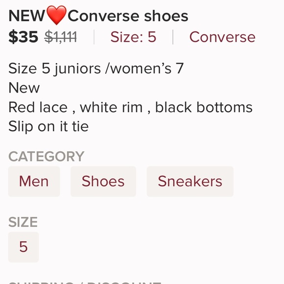 ❤️❤️❤️👟Converse New❤️shoes - Picture 8 of 8